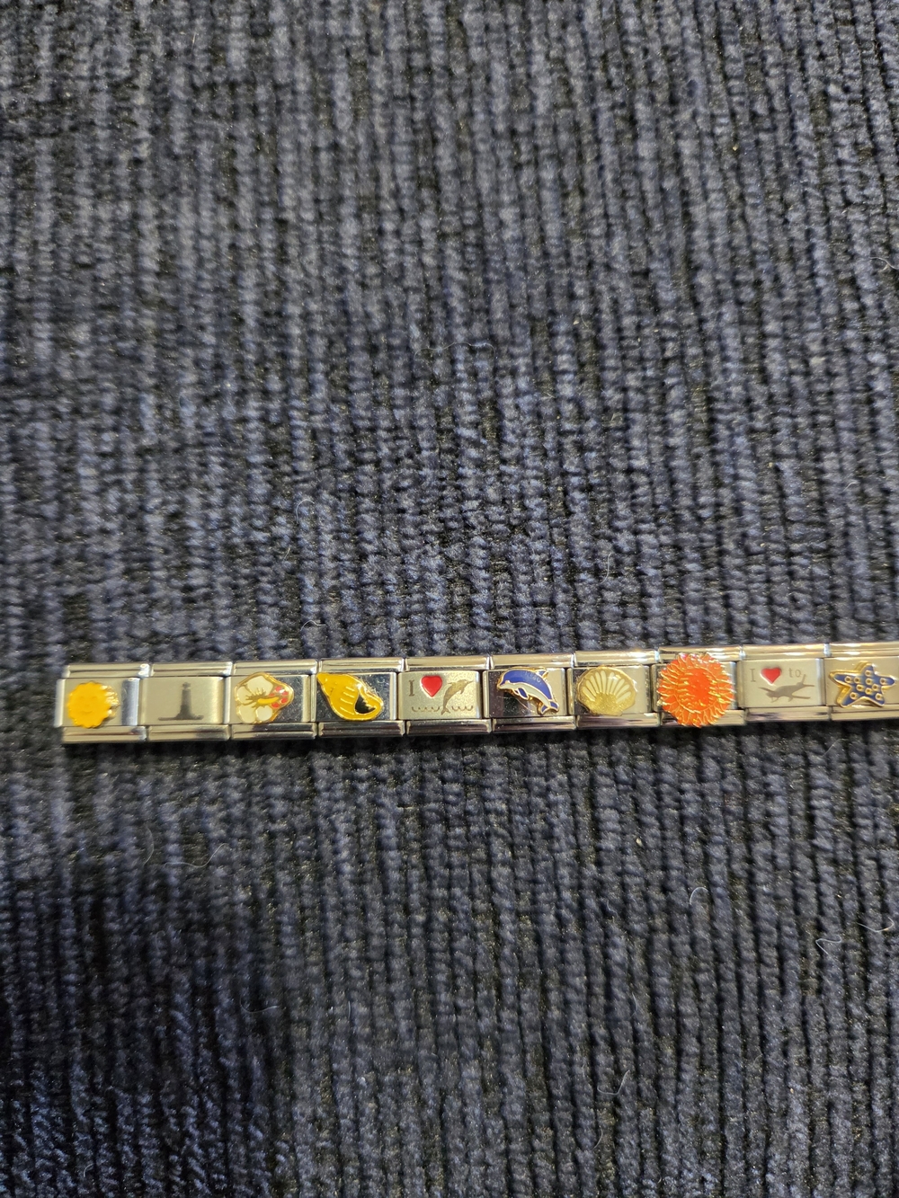 Italian Charm Link Bracelet Tropical Beach And Travel Theme NEW - Picture 3 of 4
